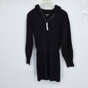 Steve Madden Xs Black Zip Up Sweater